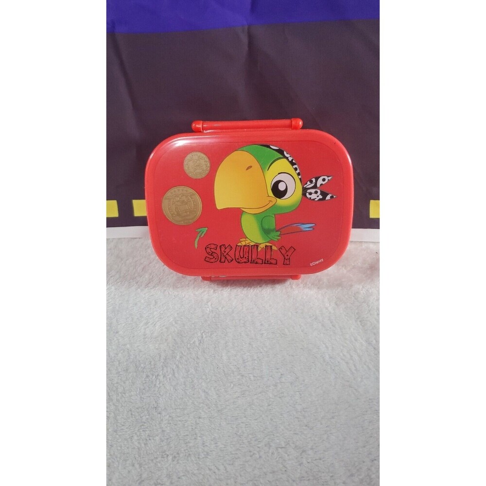 Disney Store Jake And The Neverland Pirates Skully Lunch Bento Box Red Rare